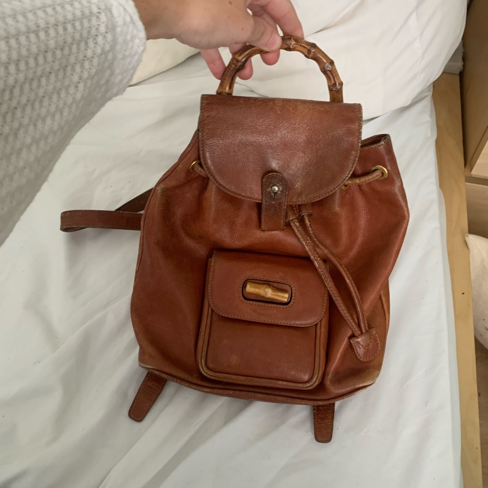 Vintage Gucci leather backpack